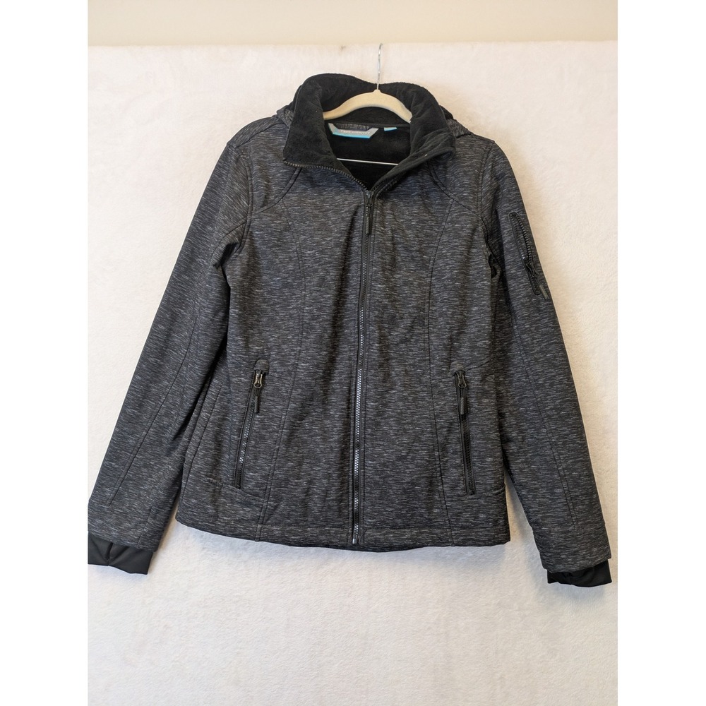 Free Country Women's Size S Fleece Lined Hooded Jacket Gray‎
